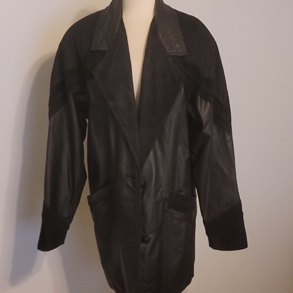 Jacqueline ferrar vintage leather jacket size small.